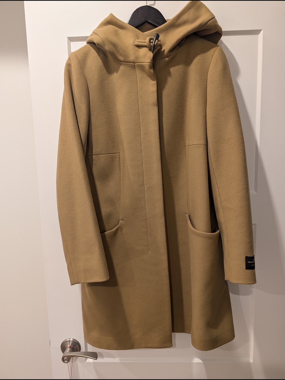 Babaton Womens Hooded Wool-cashmere Coat